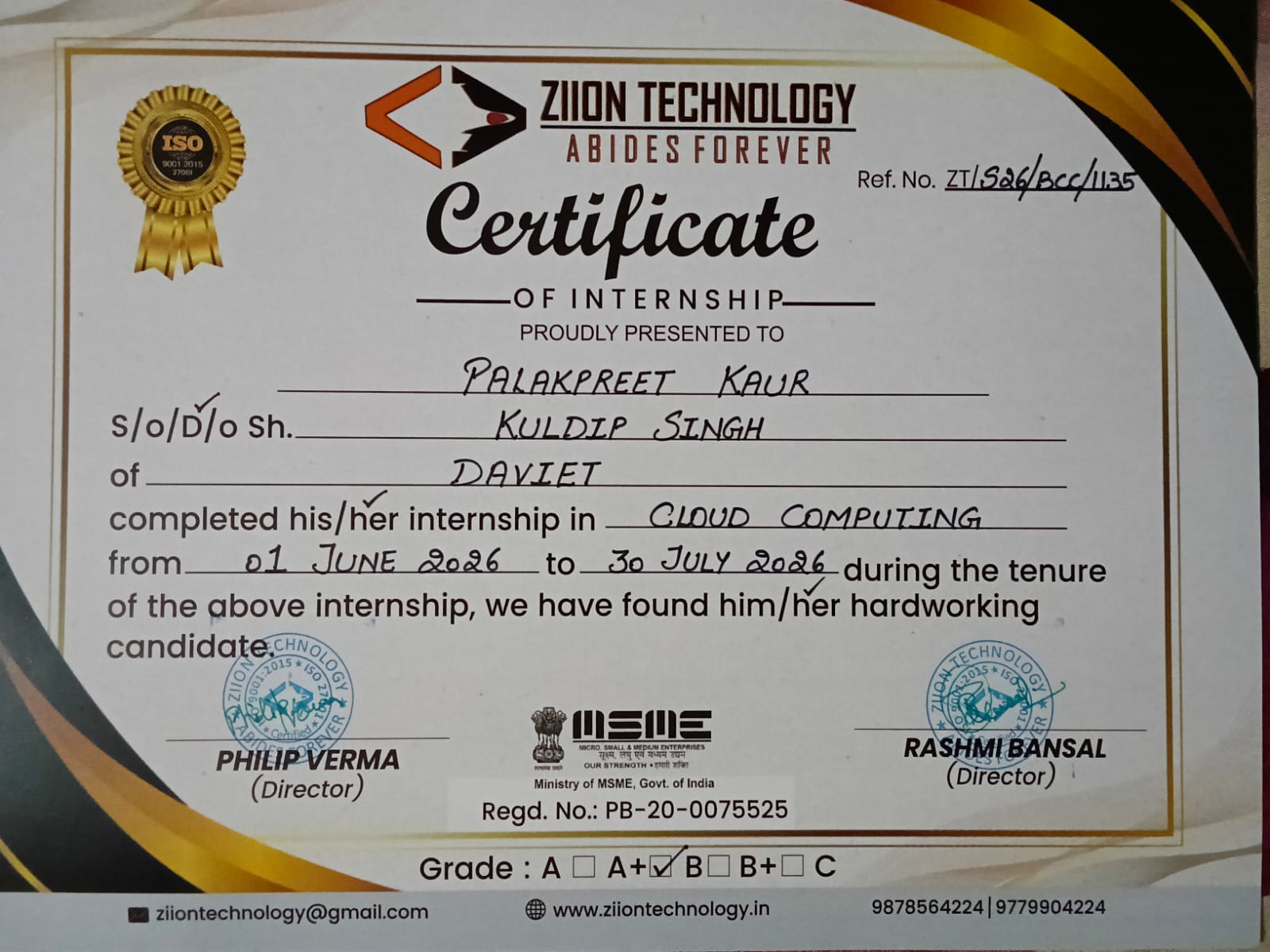 Cloud Computing Certificate